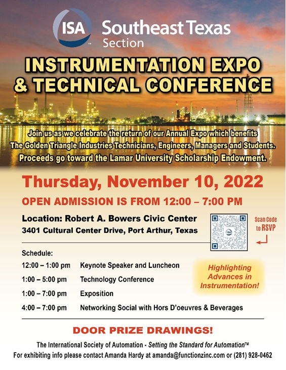 ISA Southeast Texas Section Instrumentation Expo and Technical Conference